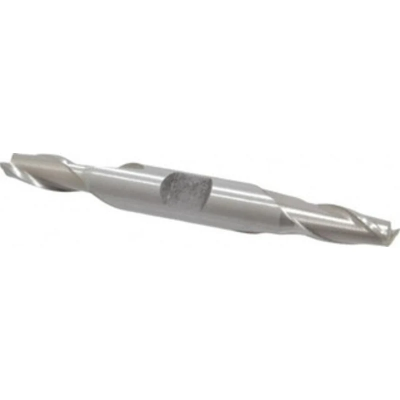 Value Collection 9/32, 9/16 LOC, 3/8 Shank Diam, 3-1/8 OAL, 2 Flute, Cobalt Square End Mill Double End, Uncoated, Spi...